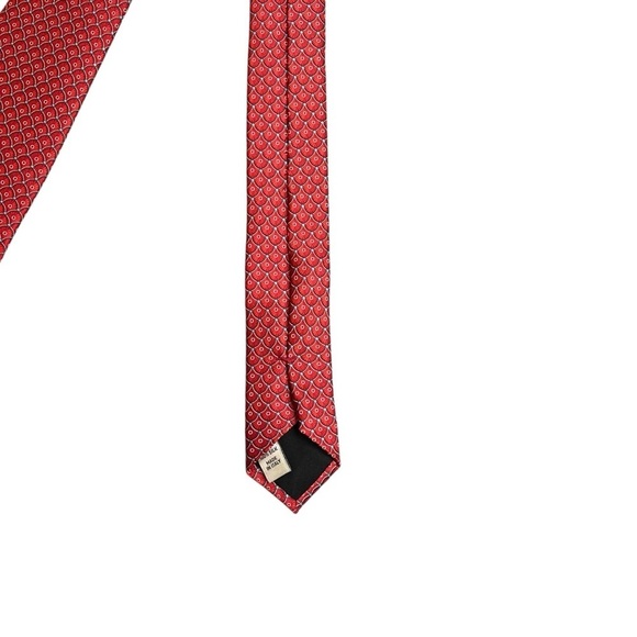 VALENTINO Baroque Silk Geometric Scallop Pattern Tie Made in Italy - Picture 8 of 9